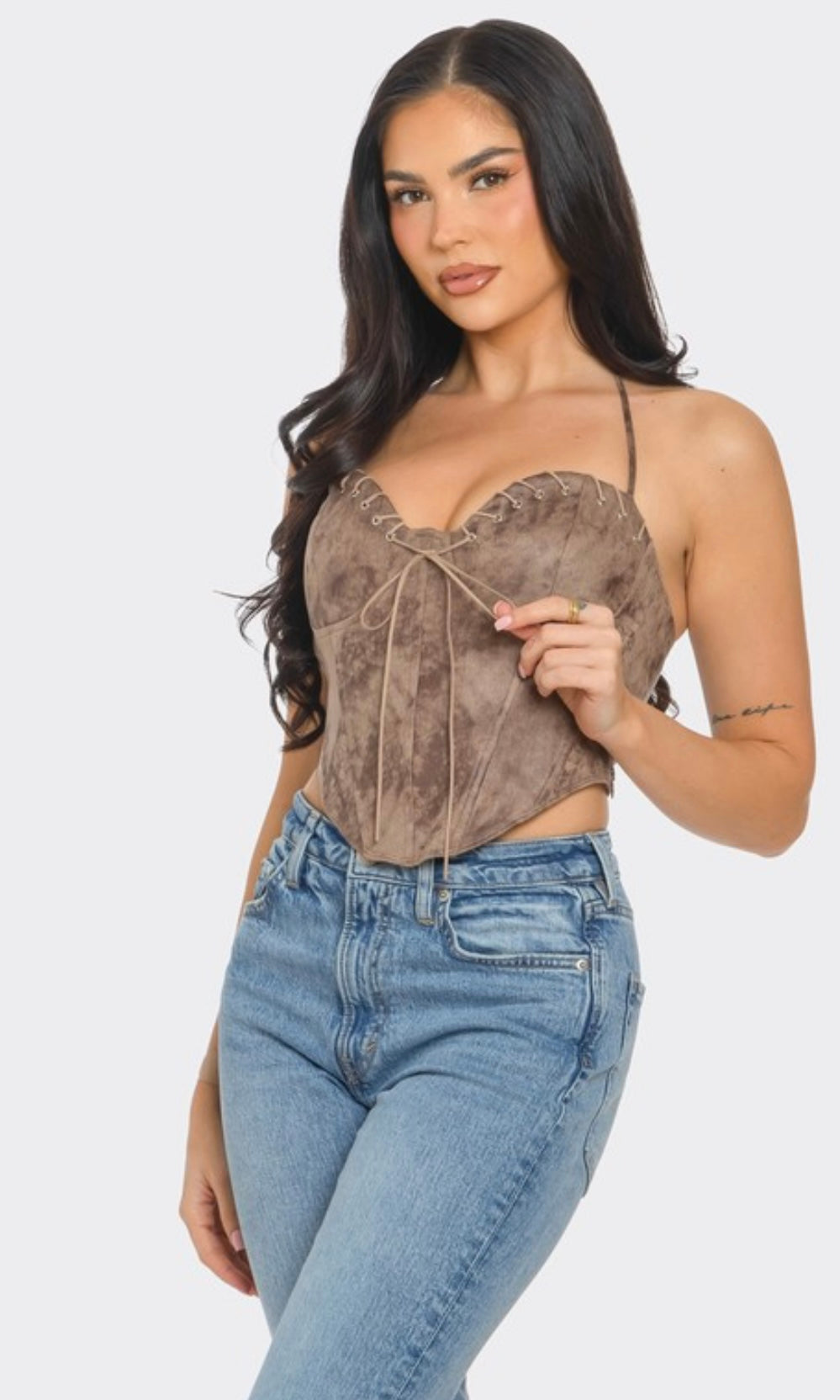 Adela corset top (mocha)